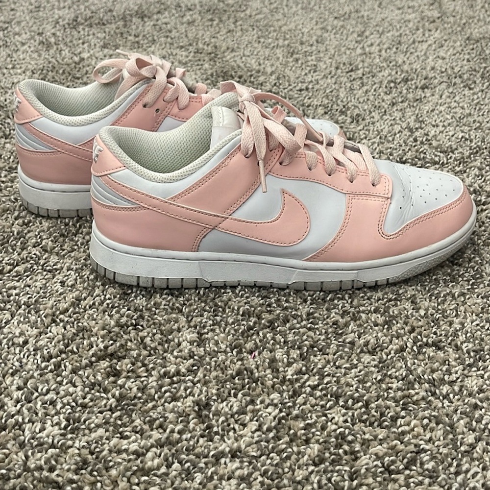 Nike Pink and White Low-Top Athletic Sneakers